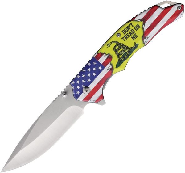 Rough Rider Linerlock A/O Don't Tread Flag - Aluminum