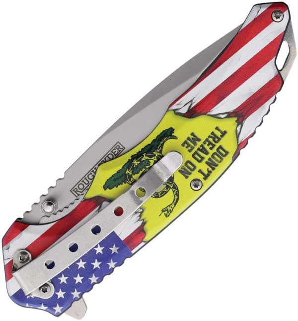Rough Rider Linerlock A/O Don't Tread Flag - Aluminum