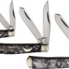 Rough Rider Midnight Pearl Trapper Set Folding Knife Black