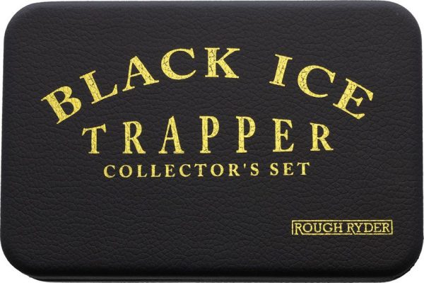 Rough Rider Midnight Pearl Trapper Set Folding Knife Black