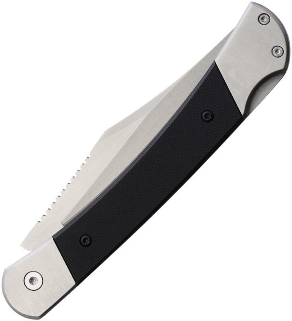 Rough Rider Lockback Black G10 Clip Point