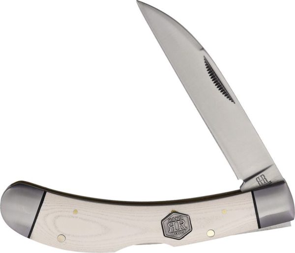 Rough Rider Lockback White Micarta Wharncliffe