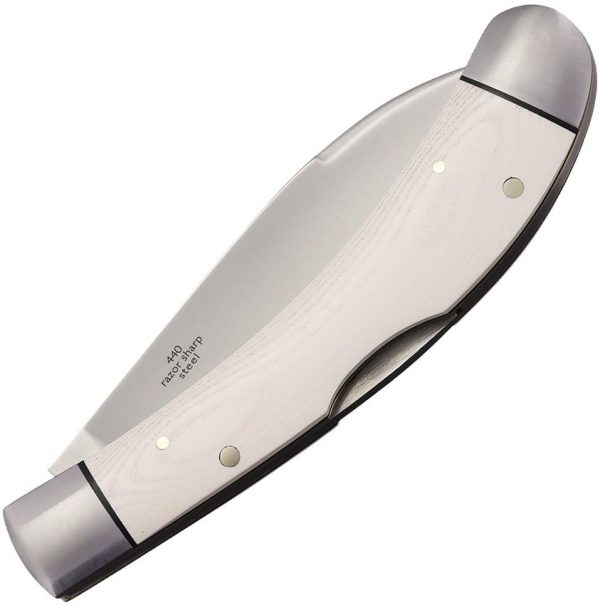 Rough Rider Lockback White Micarta Wharncliffe