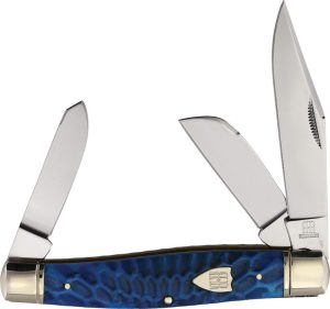 Rough Rider Large Stockman Blue Dragon Bone Knife
