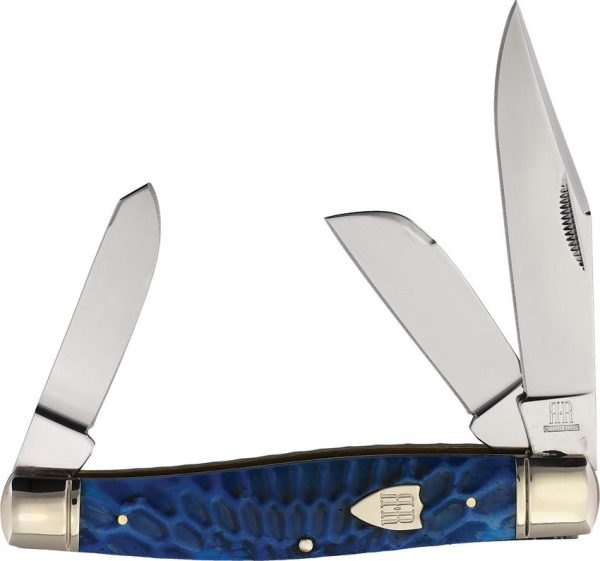 Rough Rider Large Stockman Blue Dragon Bone Knife