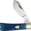 Rough Rider Cotton Sampler Blue Sculpted Bone Knife