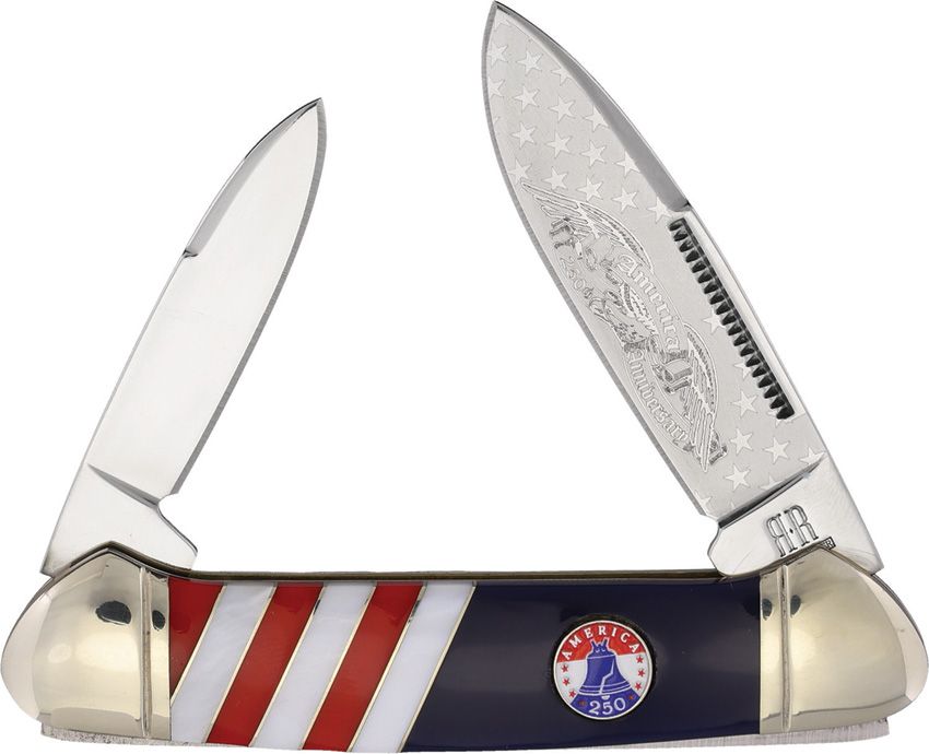 Rough Rider Canoe 250 USA Anniversary Folding Knife 3.63" Closed