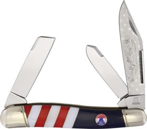 RR2739.jpg Rough Rider Texas Stockman 250 USA Annv Folding Knife Red Blue