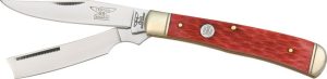 RR274.jpg Rough Rider Razor Trapper Bone Handle Folding Knife