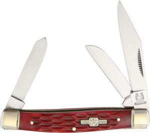 Rough Rider Stockman Red Bone Folding Knife