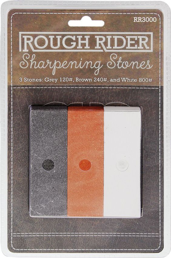 Rough Rider 3-Piece Sharpening Stone Set Multi-Grit