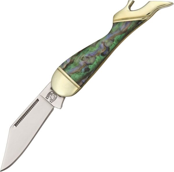 Rough Rider Small Leg Knife Abalone Handle