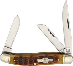 Rough Rider Stockman Amber Bone Folding Knife