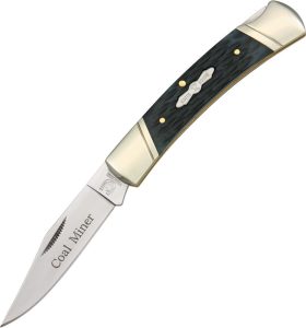 Rough Rider Coal Miner Lockback Black Bone Knife