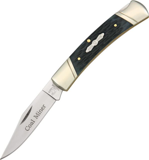 Rough Rider Coal Miner Lockback Black Bone Knife