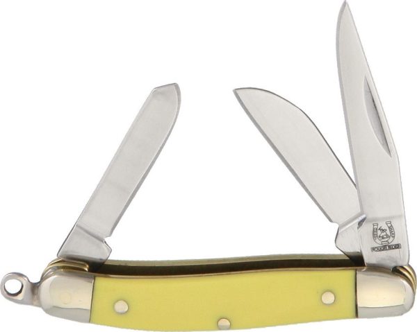 Rough Rider Tiny Stockman Yellow 440 Stainless Knife