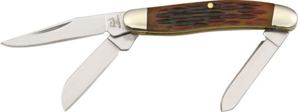 Rough Rider Tiny Stockman Amber Bone 440 Stainless