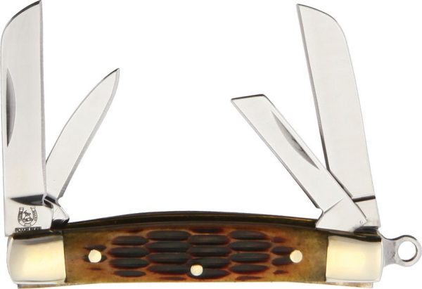 Rough Rider Miniature Congress - Amber Bone Triple Blade