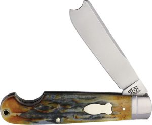 Rough Ryder Reserve One Arm Razor D2 Stag Bone Folding Knife