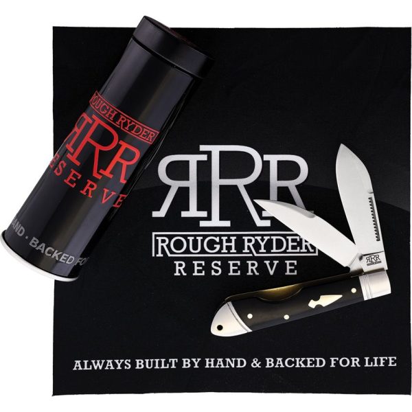 Rough Ryder Reserve Easy Open D2 Steel Folding Knife Ebony Wood