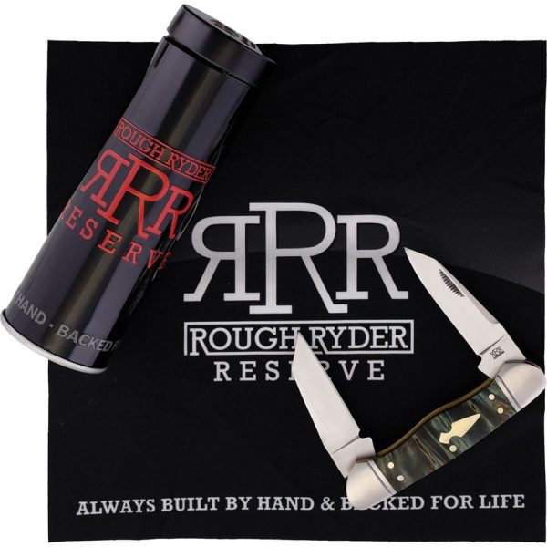 Rough Ryder Reserve Kayak D2 Folding Knife Stabilized Oak