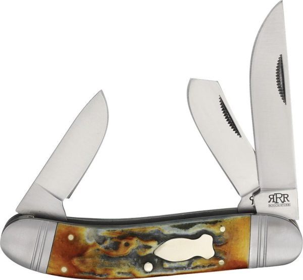 Rough Ryder Reserve Roundup D2 Brown Stag Bone - Trapper