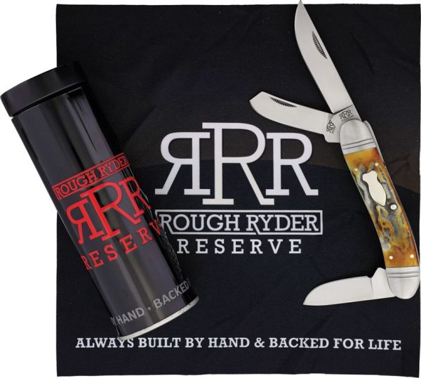 Rough Ryder Reserve Roundup D2 Brown Stag Bone - Trapper