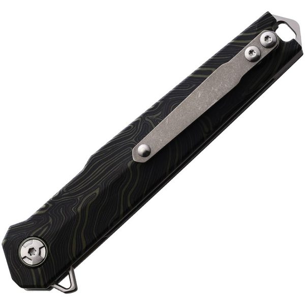 Rough Ryder Reserve Linerlock Tanto Black/Green G10