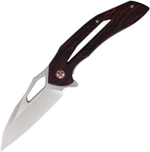 Rough Ryder Reserve Linerlock D2 Black/Red G10 Extended Tang