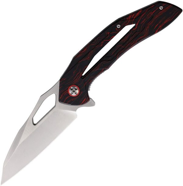 Rough Ryder Reserve Linerlock D2 Black/Red G10 Extended Tang