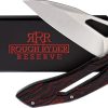 Rough Ryder Reserve Linerlock D2 Black/Red G10 Extended Tang