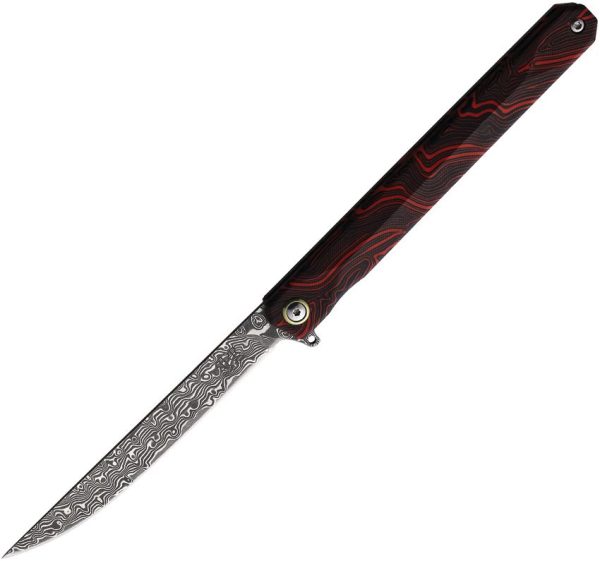 Rough Ryder Reserve Linerlock Damascus Black/Red G10