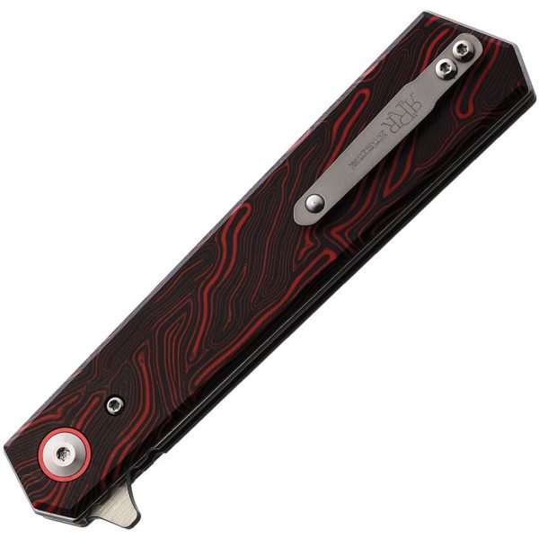 Rough Ryder Reserve Linerlock Black Red G10 Folding Knife