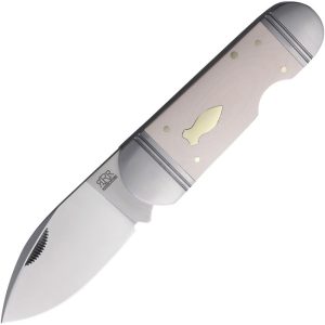 Rough Ryder Reserve Ghost Fish White Micarta - D2 Spear