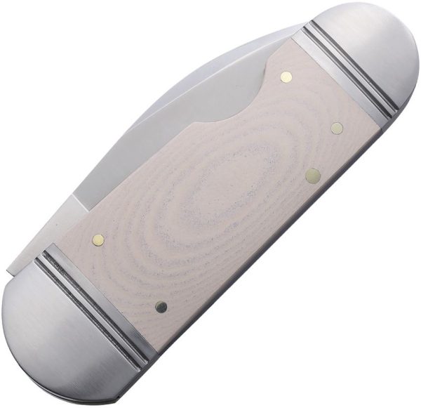 Rough Ryder Reserve Ghost Fish White Micarta - D2 Spear
