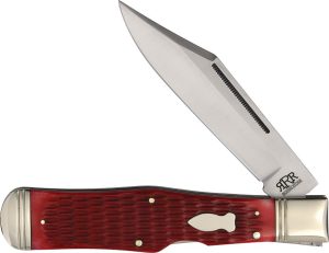 Rough Ryder Reserve Large Coke Bottle Red Bone Folding Knife D2
