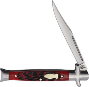 Rough Ryder Bowtie Folder D2 Red Bone Folding Knife