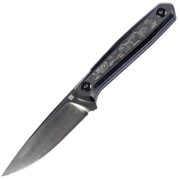 Real Steel Dex Apex M390 Fixed Blade Knife Black G10 Carbon Fiber