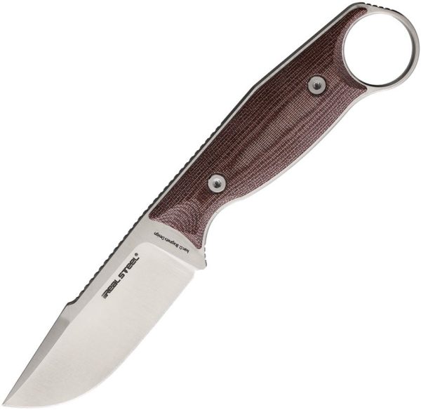 Real Steel Furrier Harpoon Fixed Blade N690 Burgundy Micarta