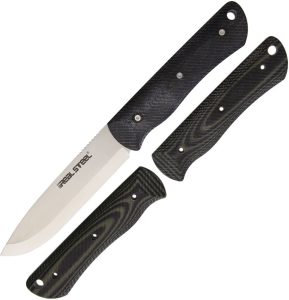 RS3714.jpg Real Steel Bushcraft Black/Green Set - D2 Drop Point