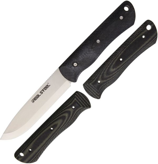 RS3714.jpg Real Steel Bushcraft Black/Green Set - D2 Drop Point
