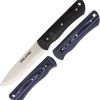 Real Steel Bushcraft Black/Blue Set - D2 Drop Point