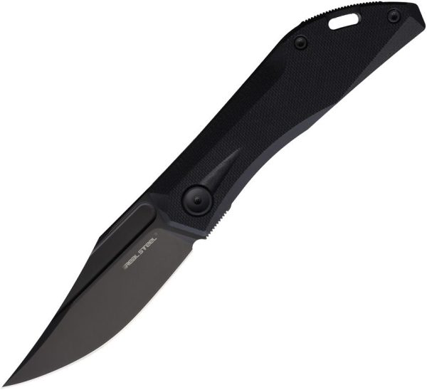 Real Steel Ventus Lite Slip Joint Folding Knife D2 Black