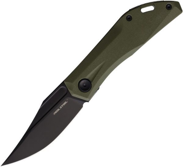 Real Steel Ventus Lite Slip Joint Folding Knife D2 OD Green