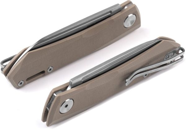 Real Steel Solis Lite Slip Joint Folding Knife D2 Coyote Tan