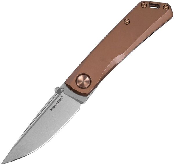 Real Steel Luna Eco Framelock Bronze Folding Knife K110