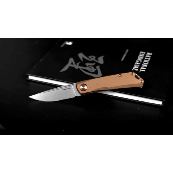 Real Steel Luna Eco Framelock Bronze Folding Knife K110