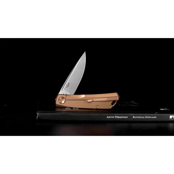 Real Steel Luna Eco Framelock Bronze Folding Knife K110