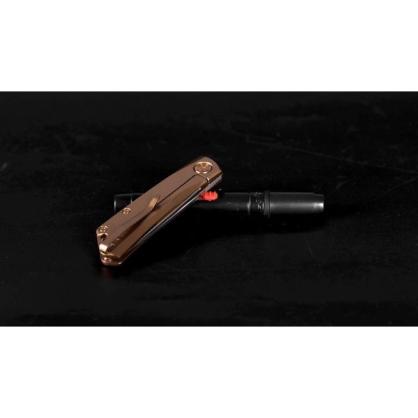Real Steel Luna Eco Framelock Bronze Folding Knife K110