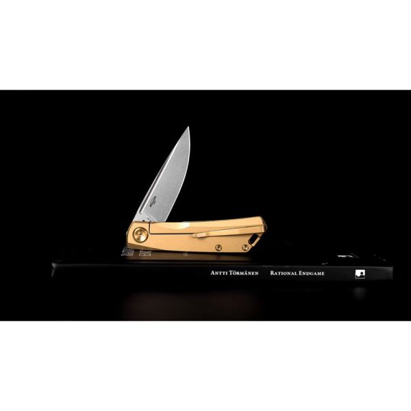 Real Steel Luna Eco Framelock - Gold 3Cr13